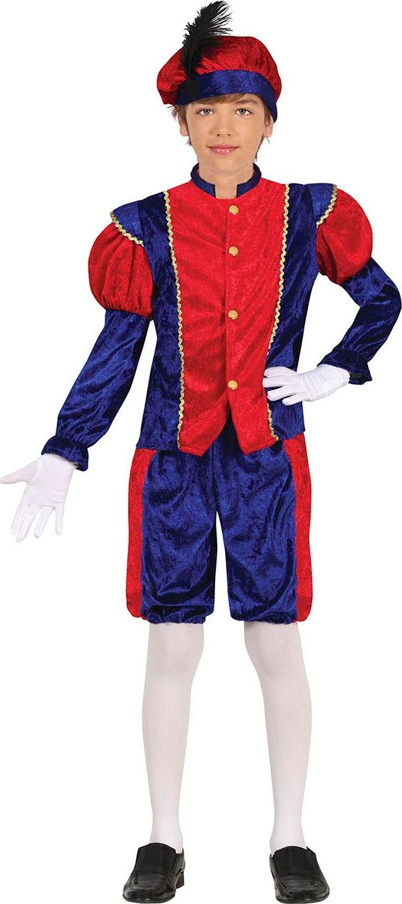 Pietenkostuum kind blauw rood