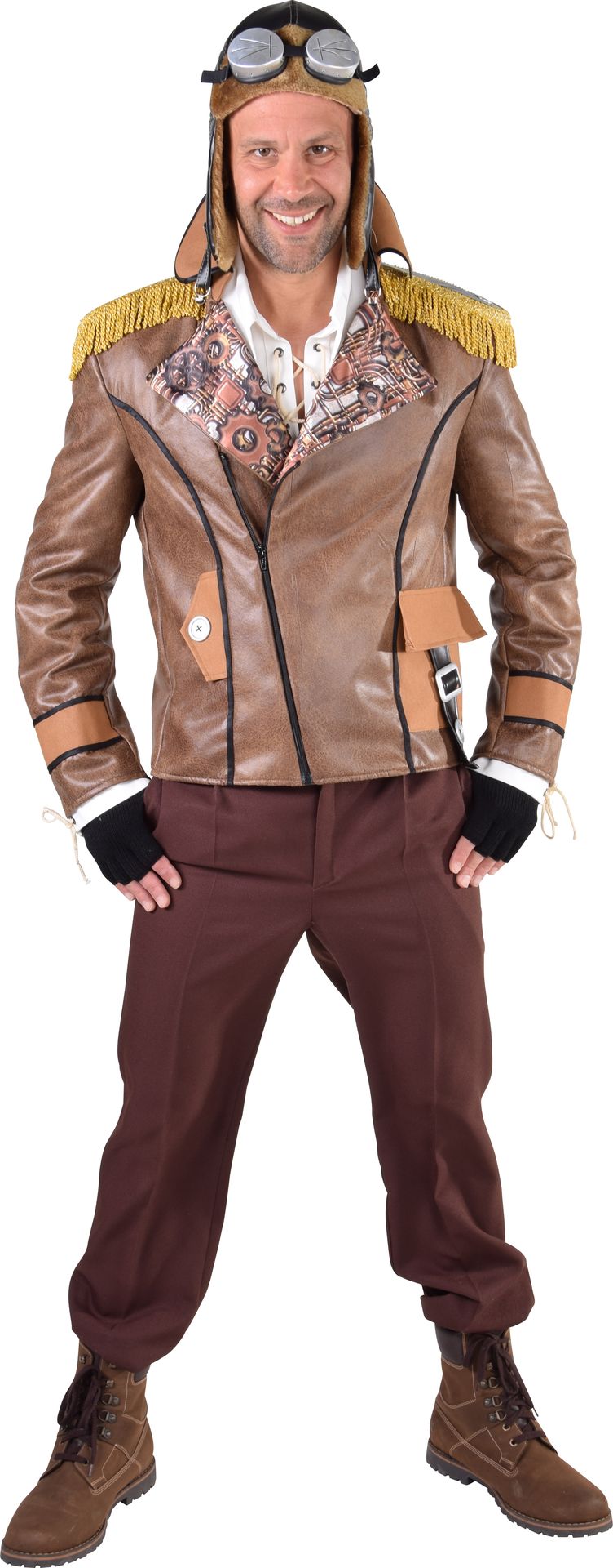 Piloten jas steampunk heren