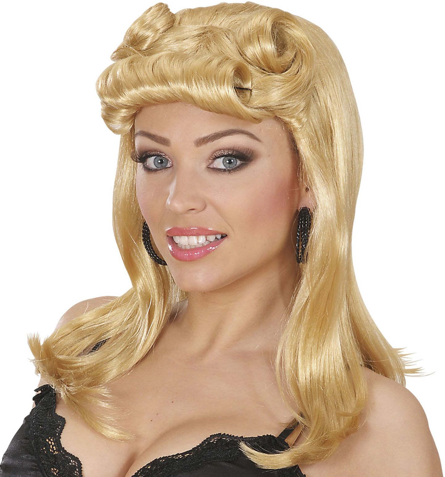 Pin-up pruik blond