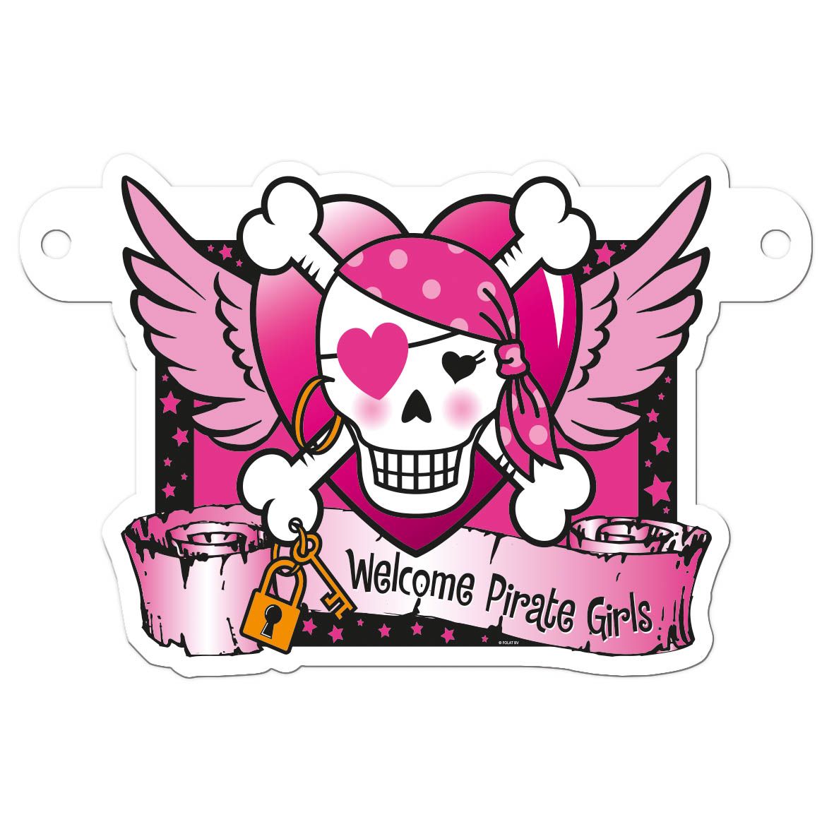 Pink Pirate Girl Banner