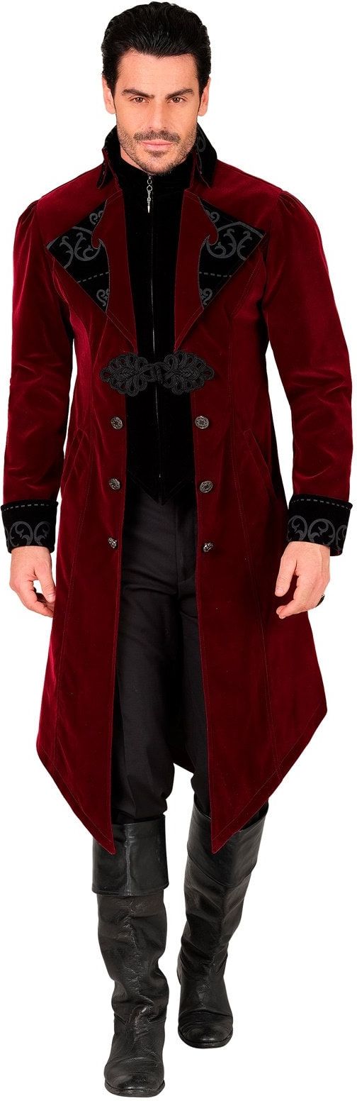 Piraat Jas Carnaval Bordeauxrood Mannen