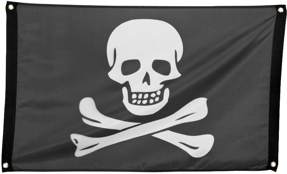 Piraten doodshoofd vlag