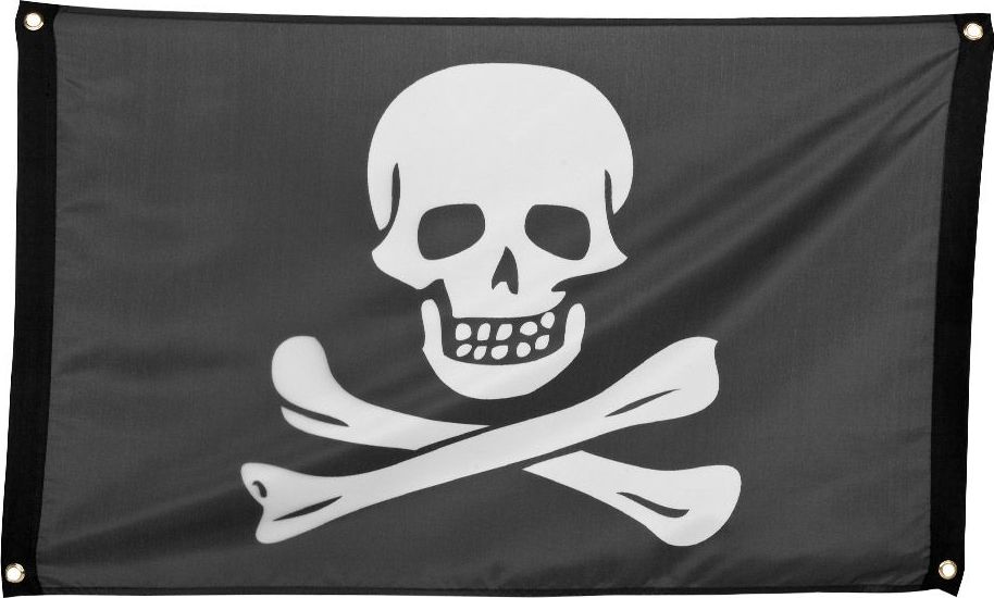 Piraten doodshoofd vlag