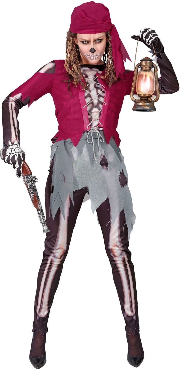 Piraten Skeletten Halloween Kostuum Vrouwen