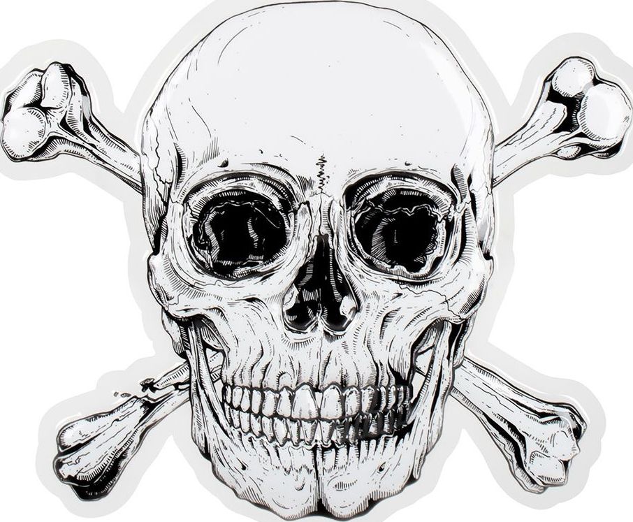 Piraten thema muurdecoratie doodskop