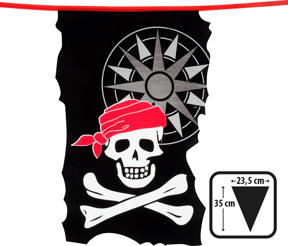 Piraten vlaggetjes met doodshoofd
