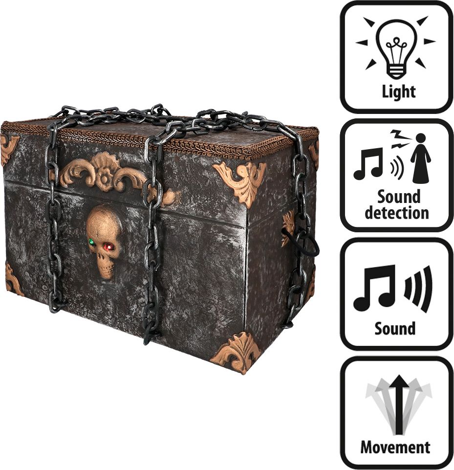 Piratenkist Decoratie met Geluid, licht en beweging