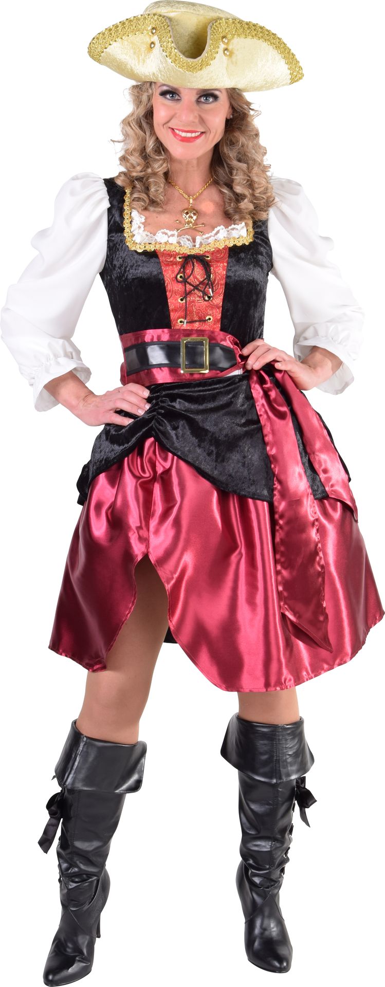 Piratenkostuum jurk met riem