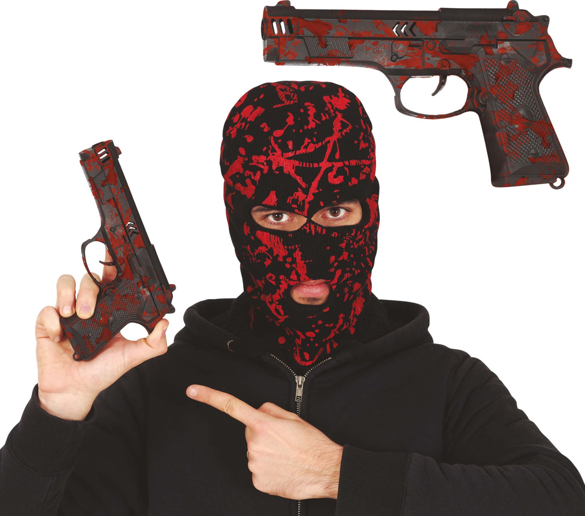 Pistool met bloedspetters 22 cm halloween