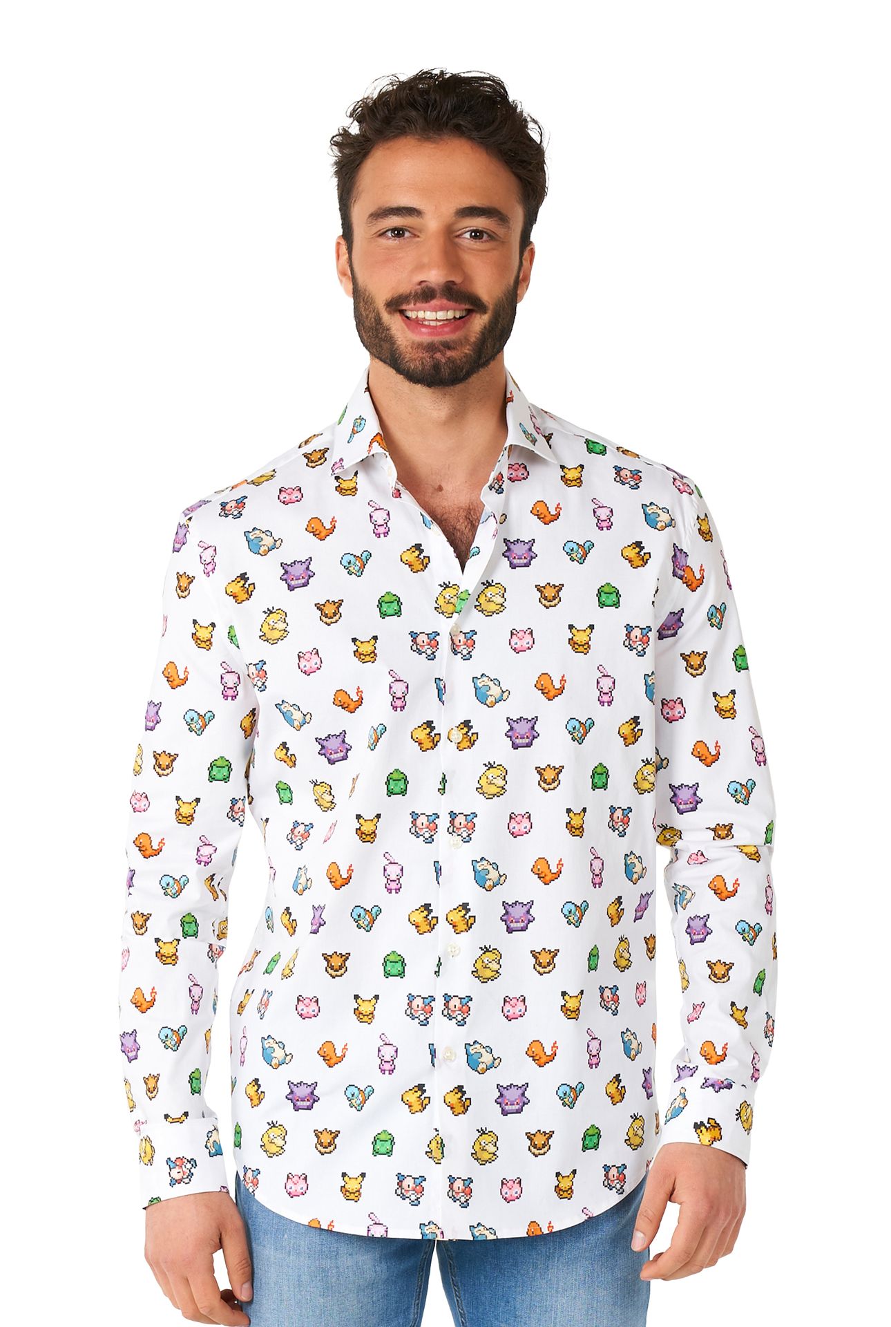 Pixel Pokémon shirt Heren Opposuits