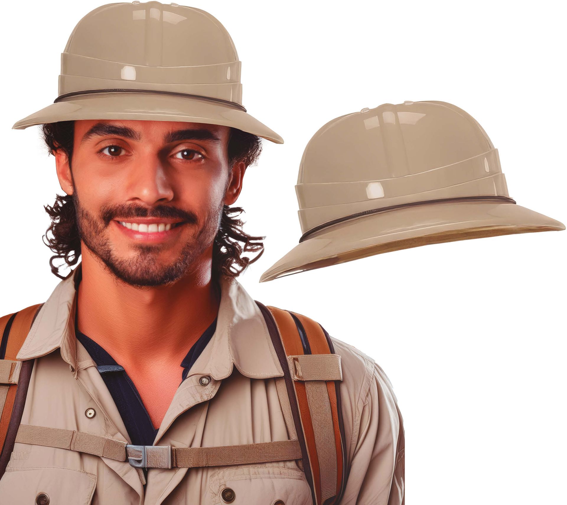 Plastic Safari Helm Beige