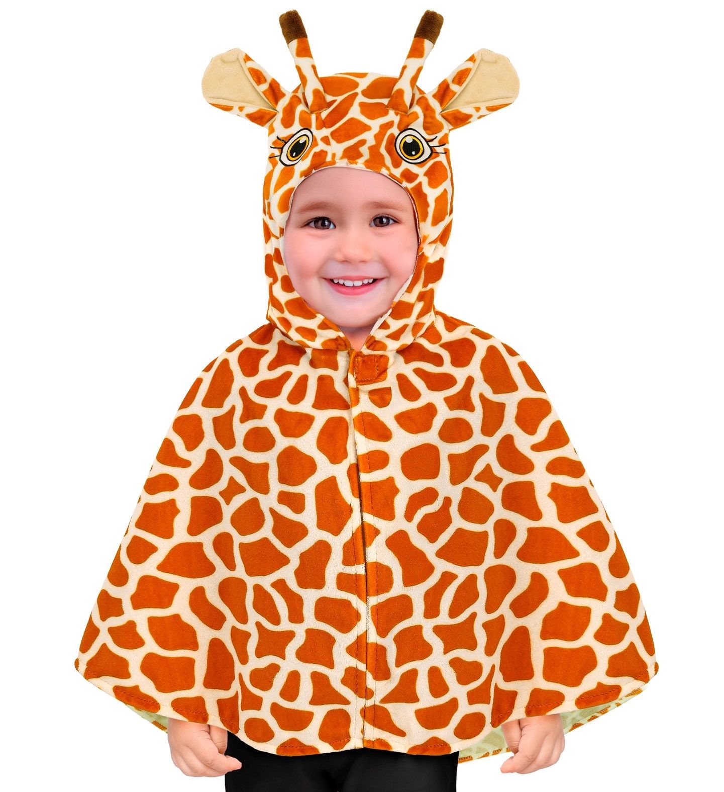 Pluche Giraffe DierenPoncho Cape met Capuchon Kind 98 cm