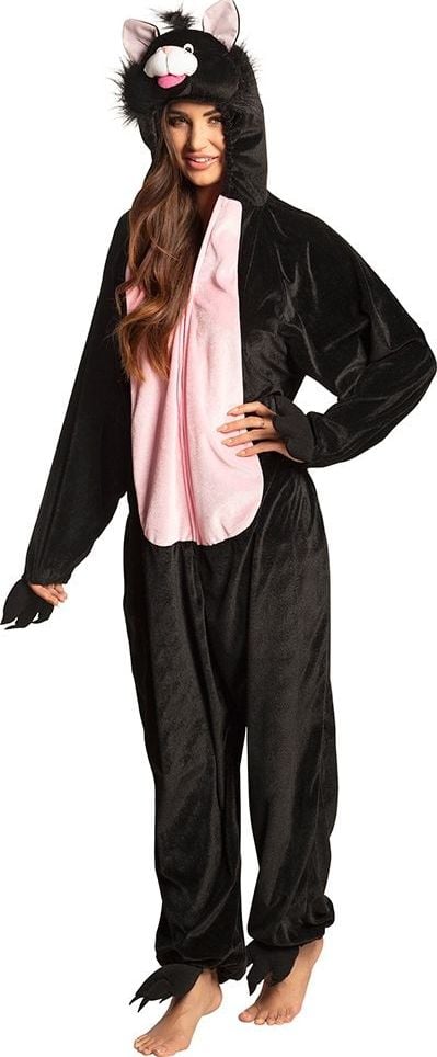 Pluche katten onesie dames