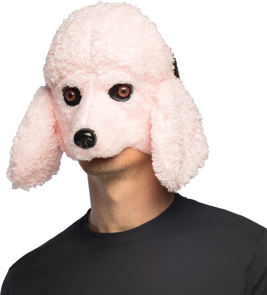 Pluche Roze Hond Masker