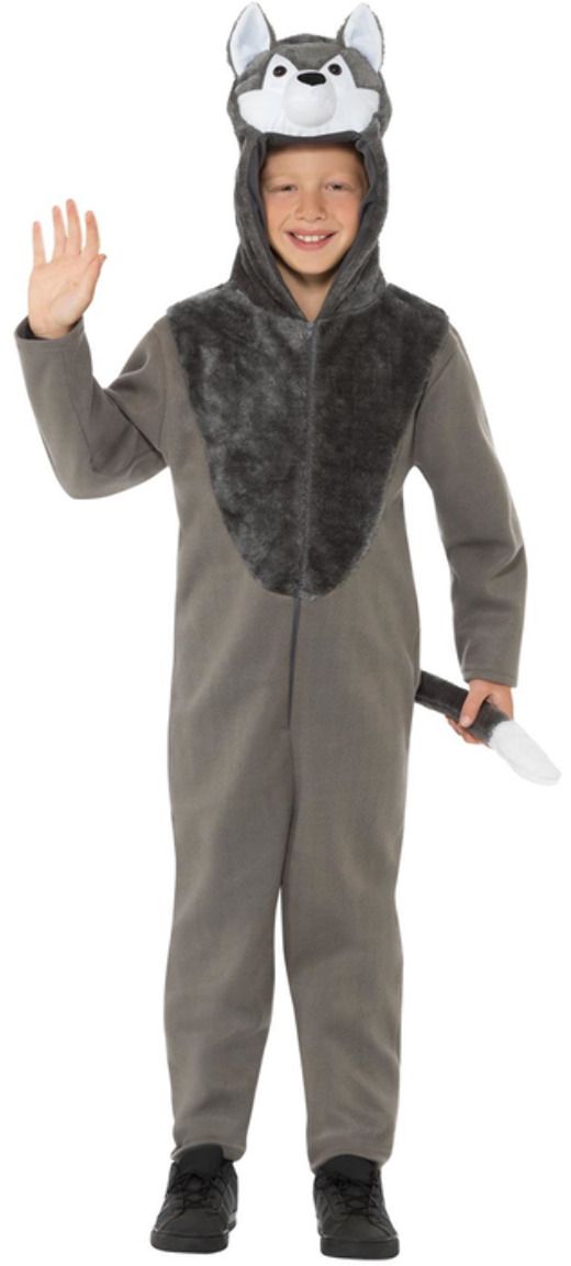 Pluche wolf kind onesie