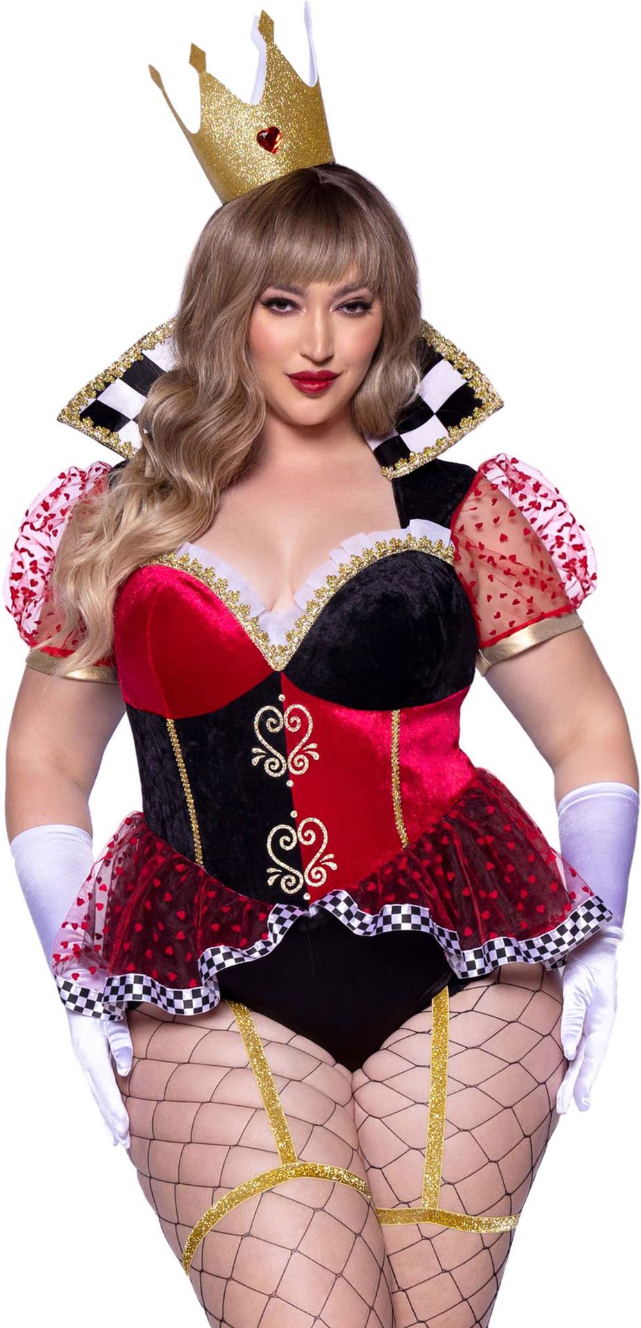 Plus size koningin bodysuit