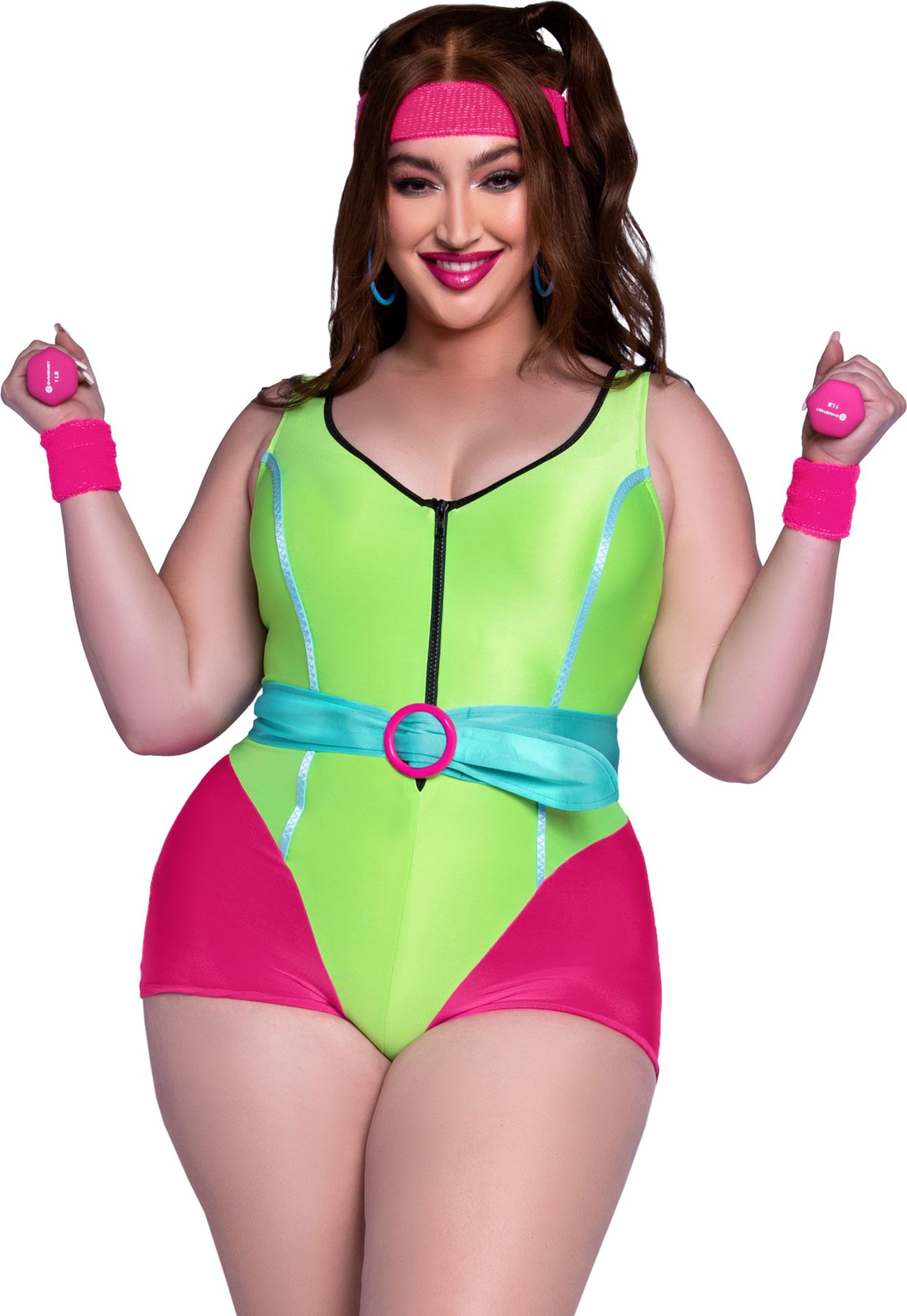 Plus size sexy foute fitness outfit dames