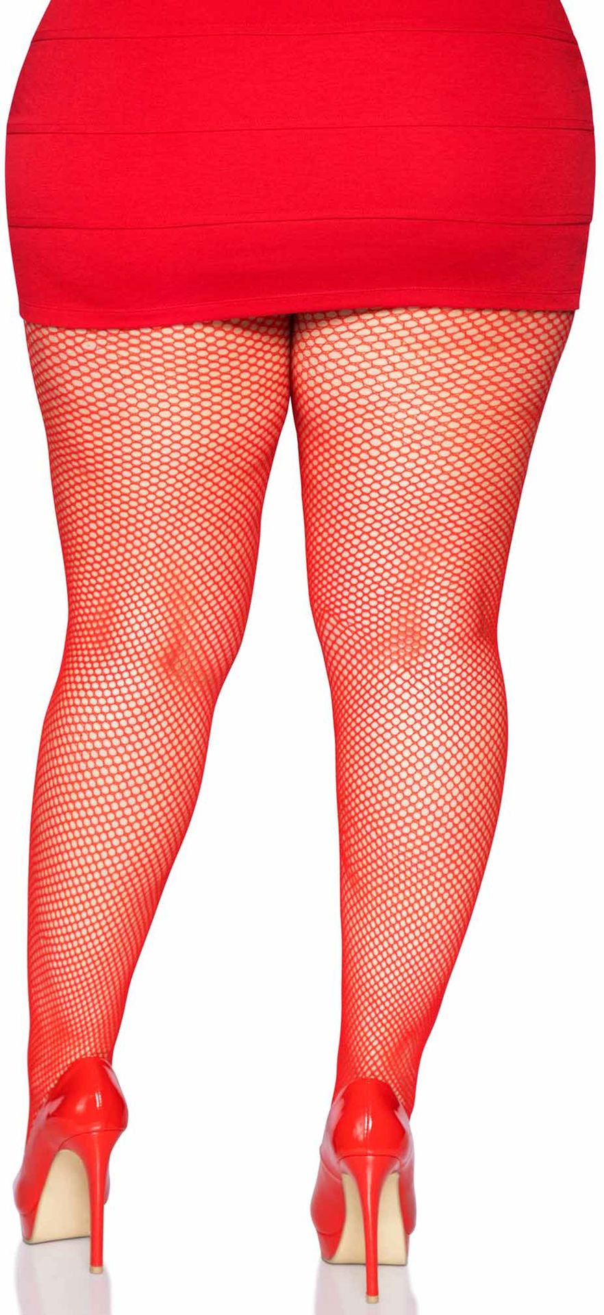 Plus size visnet panty rood