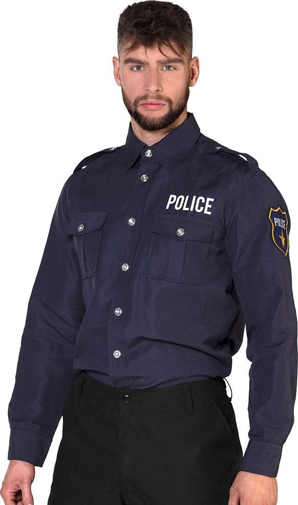 Police blouse heren donker blauw