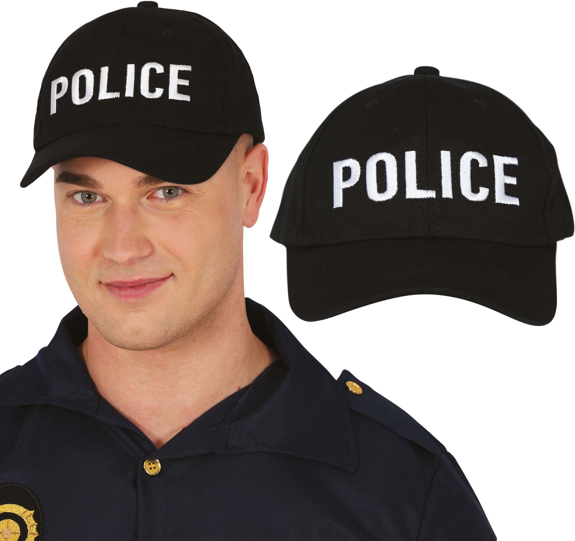Police Cap Zwart