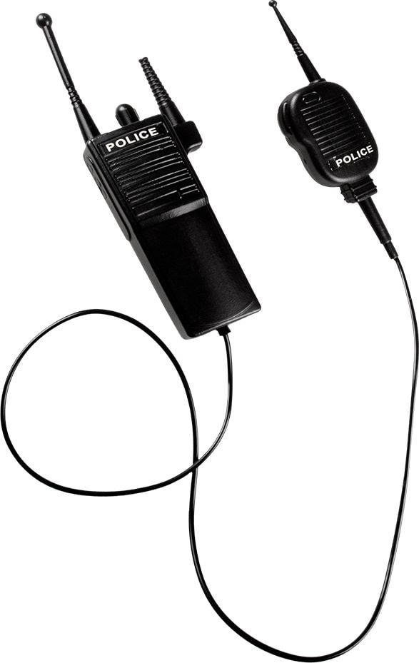 Politie walkie talkie set zwart