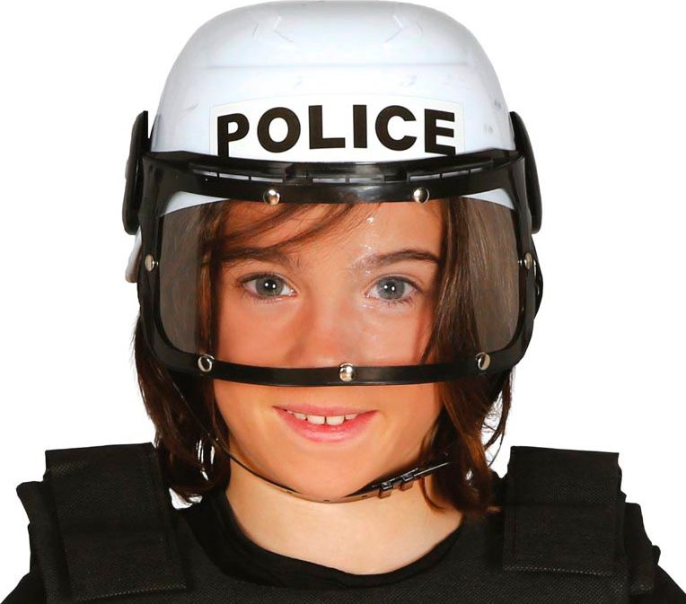 Politiehelm met gezichtsbeschermer