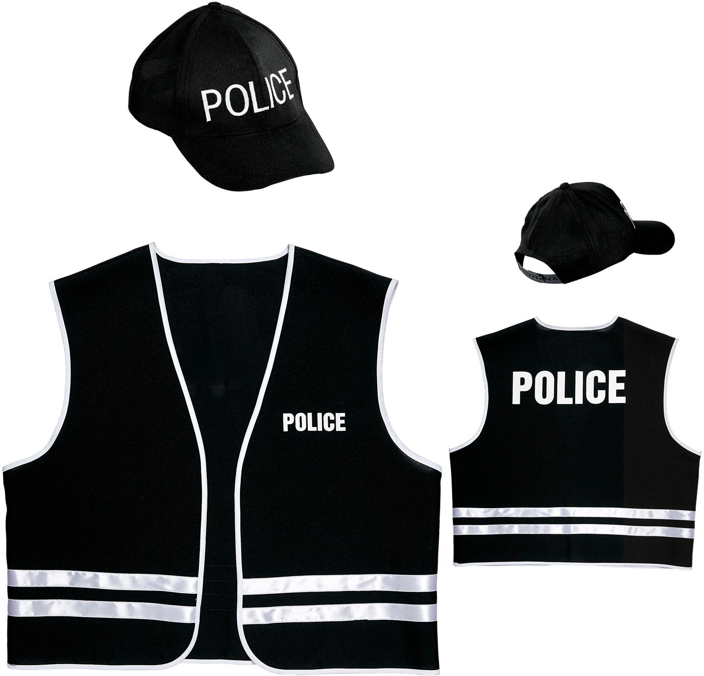 Politiepak vest met cap