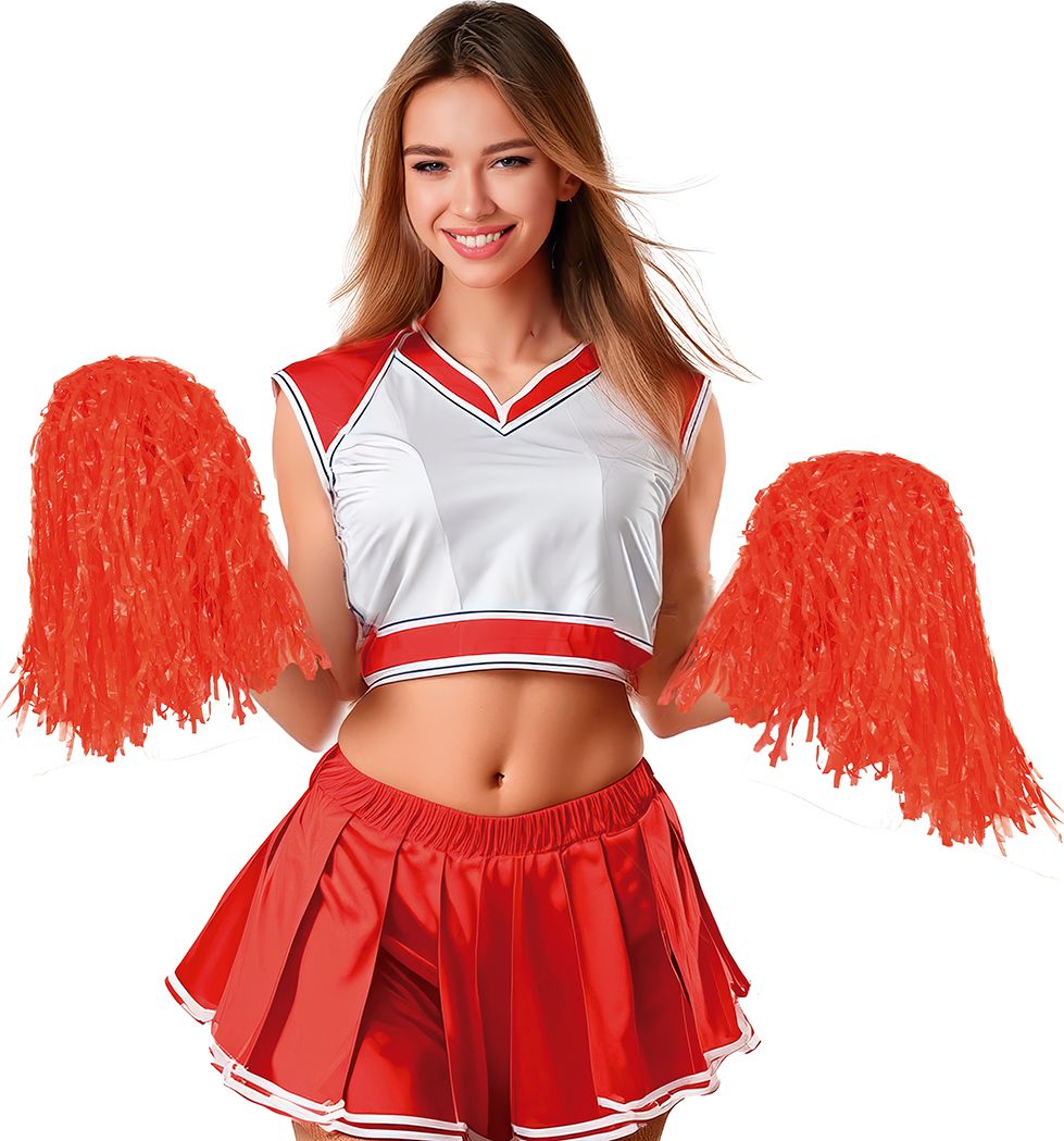 Pom pom cheerleader rood