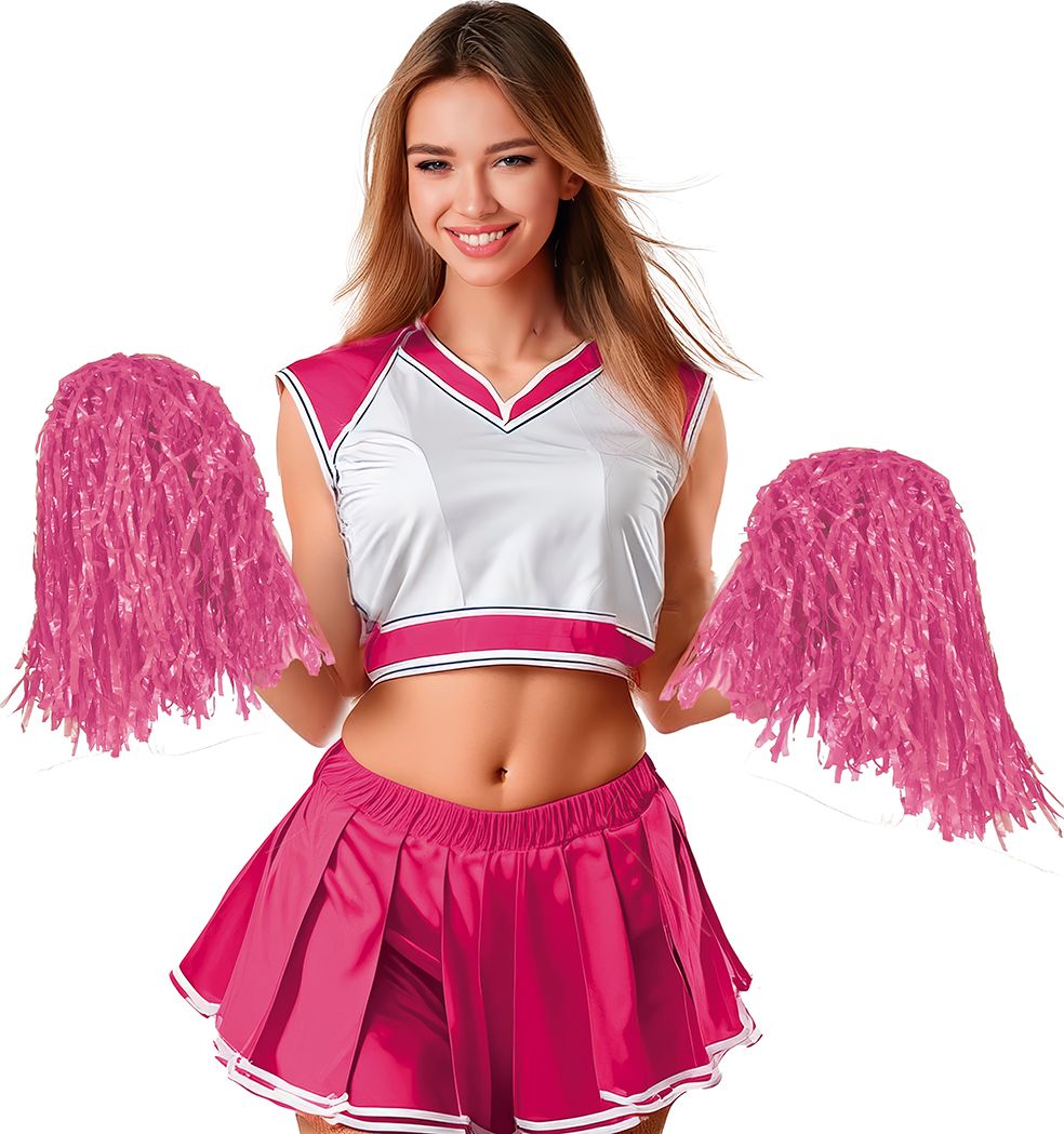 Pom pom cheerleader roze