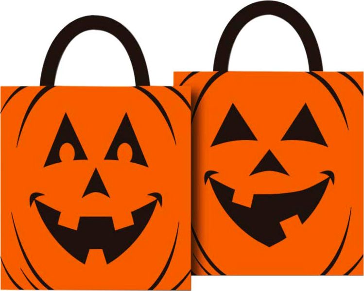 Pompoen halloween snoeptas 38 x 35 cm
