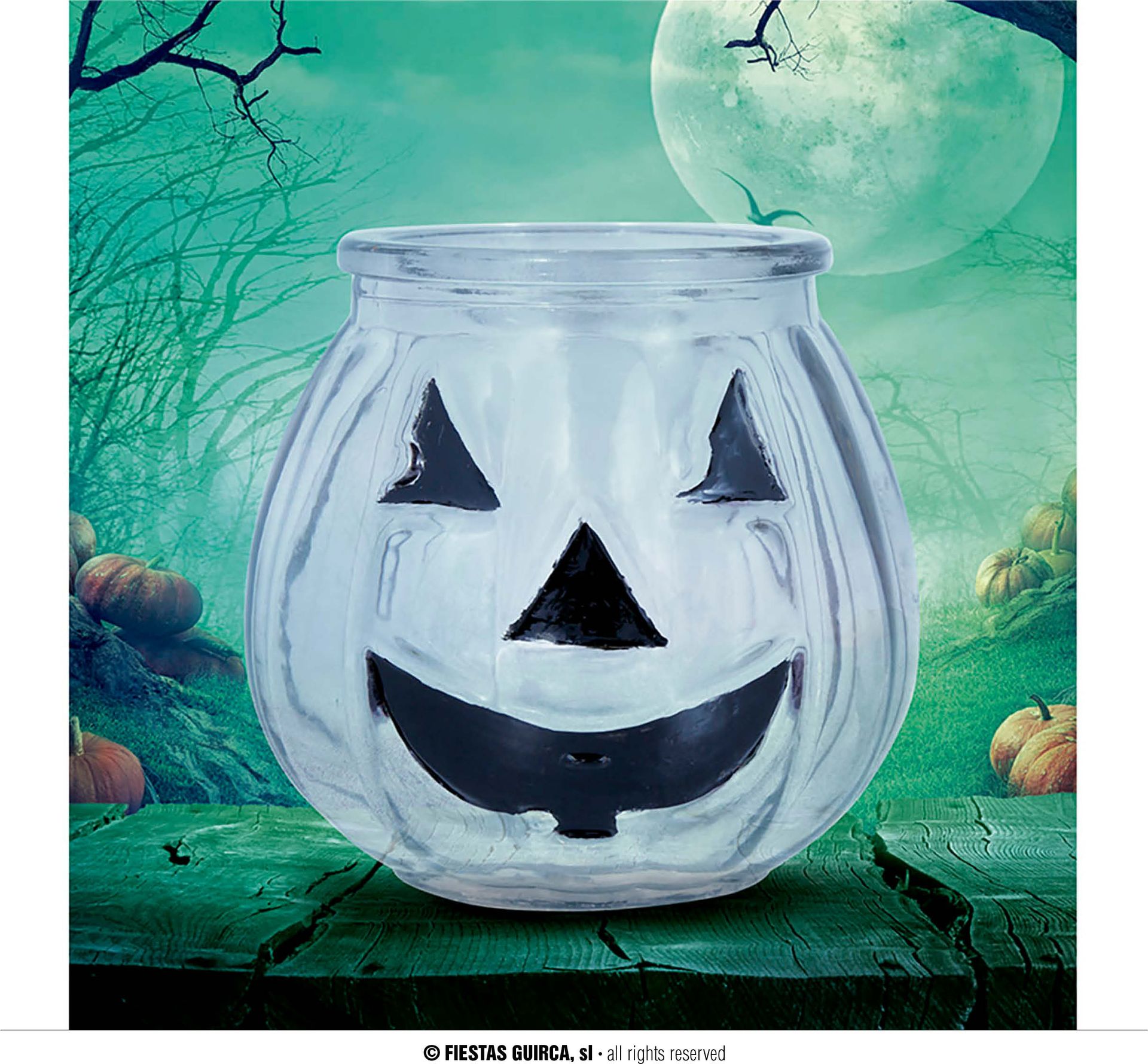 Pompoen kaarsenhouder 8 cm halloween