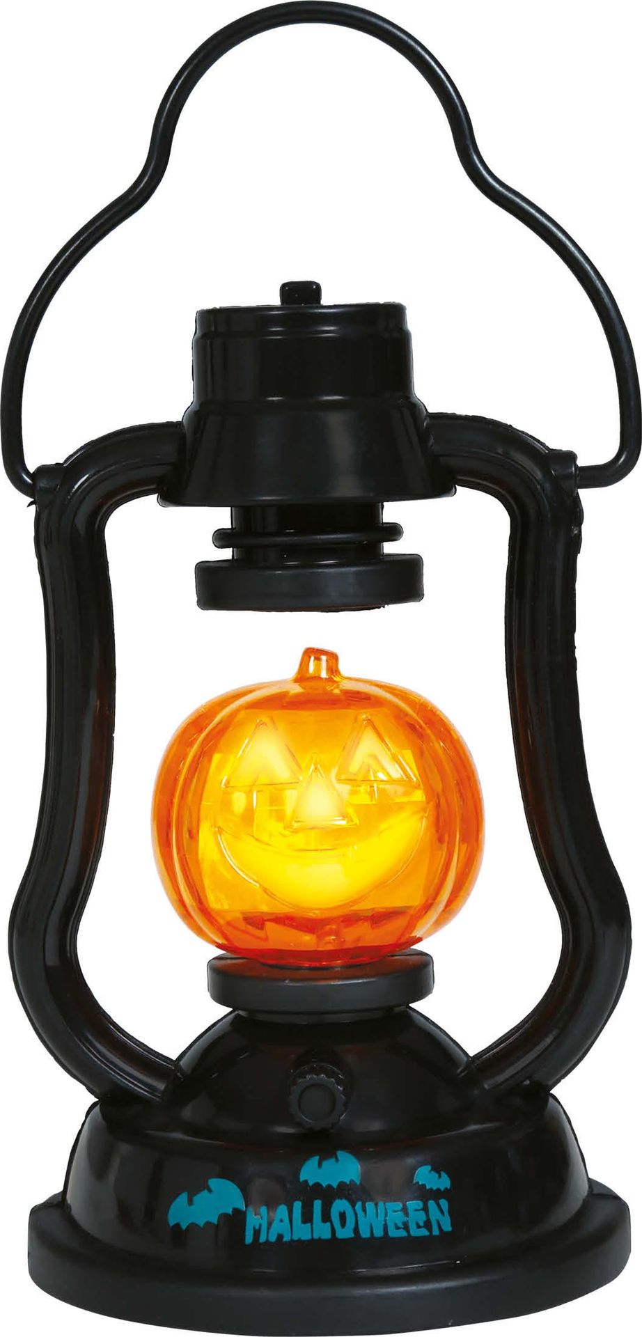 Pompoen ouderwetse lantaarn met licht en geluid 15 cm halloween