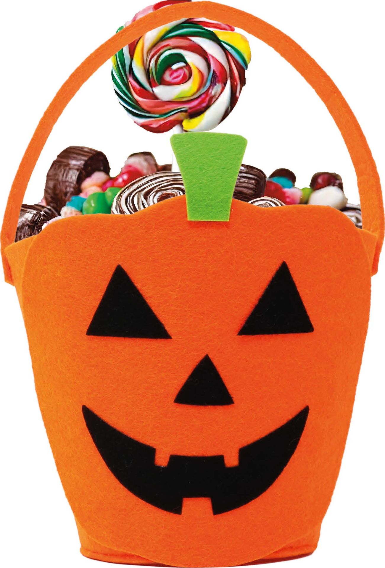 Pompoen snoepmandje 31 x 18 cm halloween