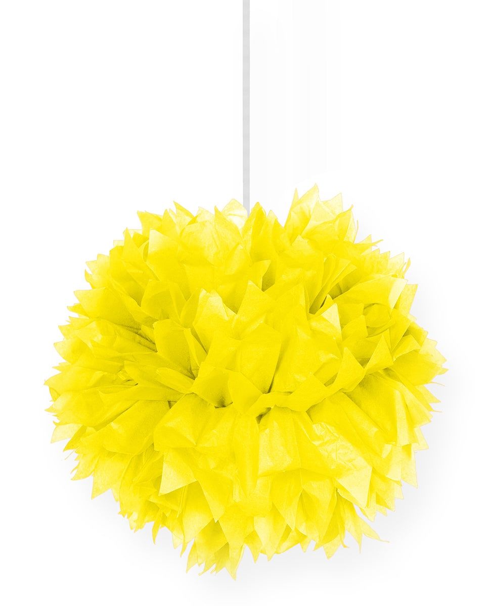 Pompom hanger geel 30cm