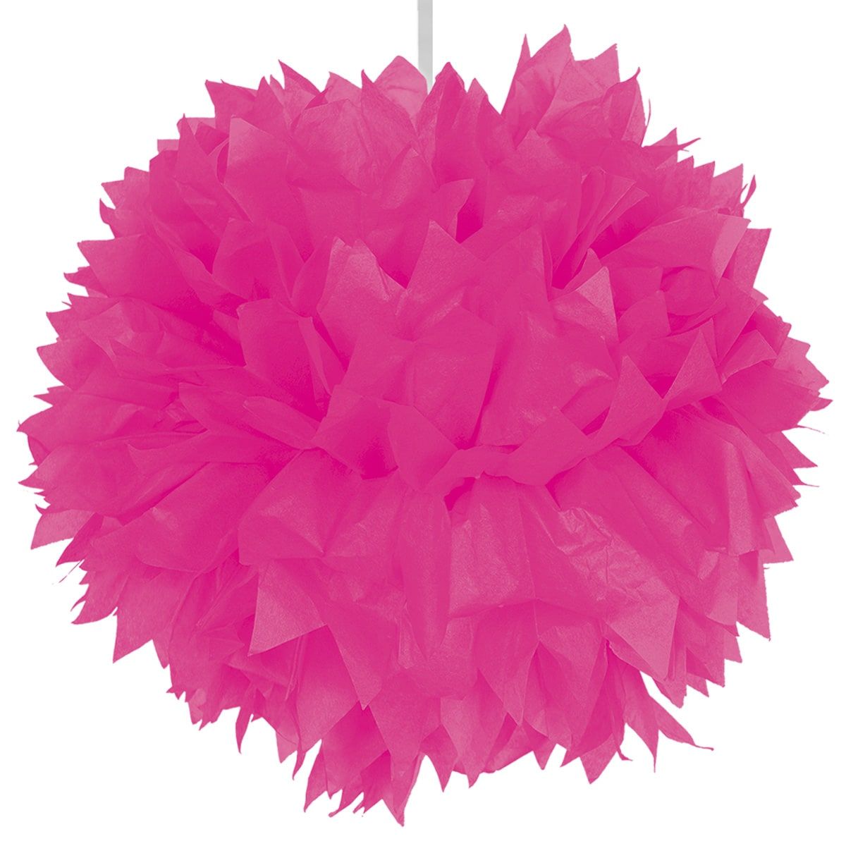 Pompom hanger magenta roze 30cm