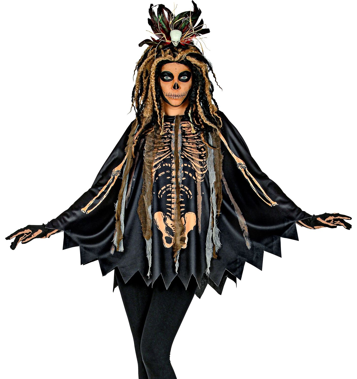 Poncho halloween voodoo priester