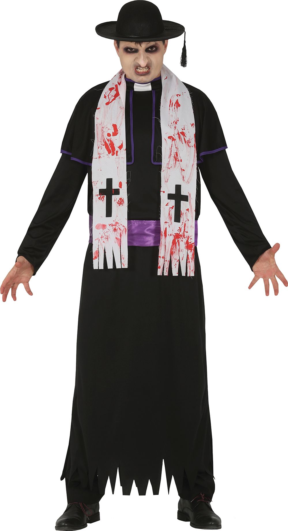 Priester outfit bloederig man