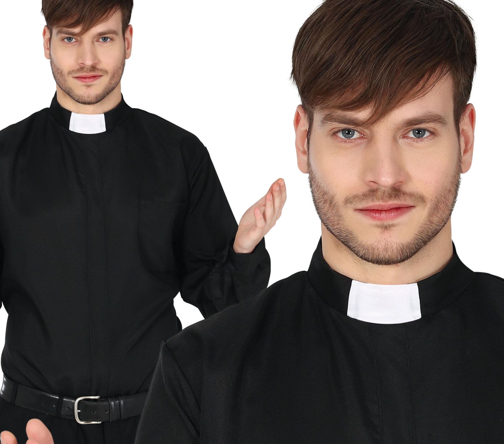 Priester Shirt Zwart