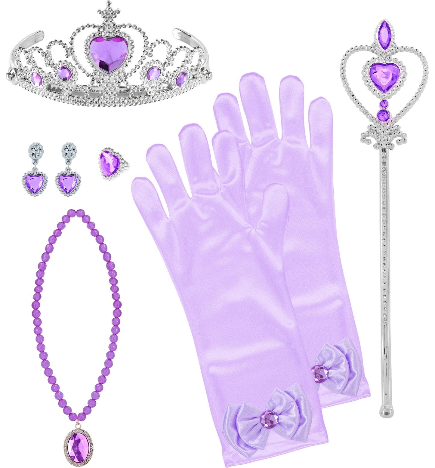 Prinses accessoire set Maribel paars