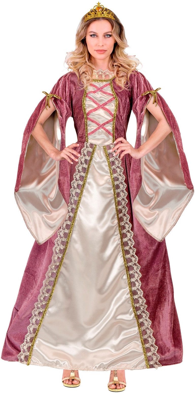 Prinses Jurk Roze Vrouwen Middeleeuwen