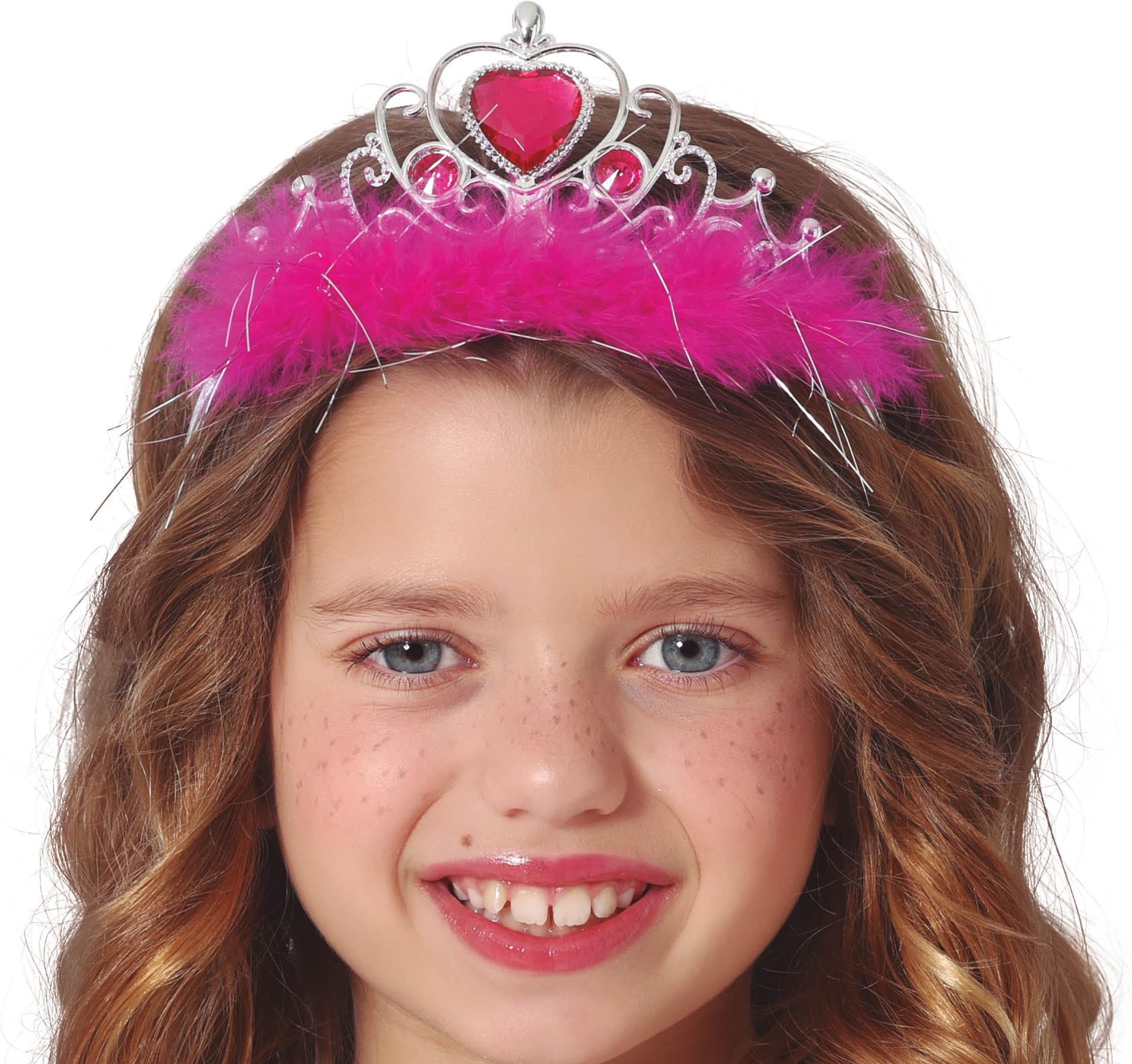 Prinsessen Tiara Roze Hart met Veren