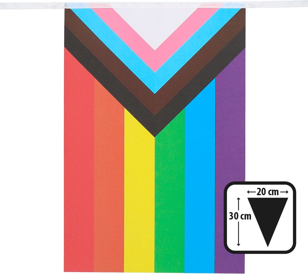 Progress regenboog vlaggenlijn
