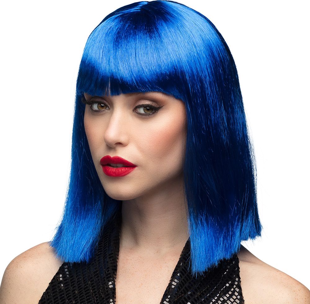Pruik blauw dance