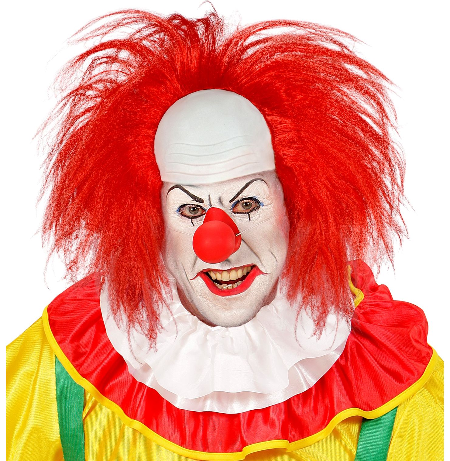 Pruik horror clown rood