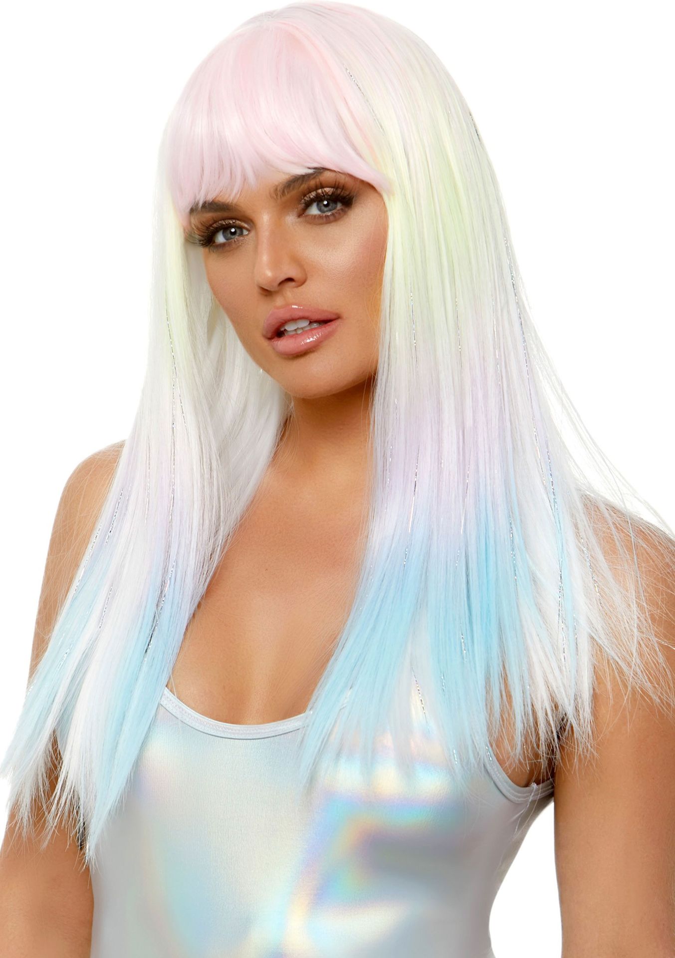 Pruik pastel ombre