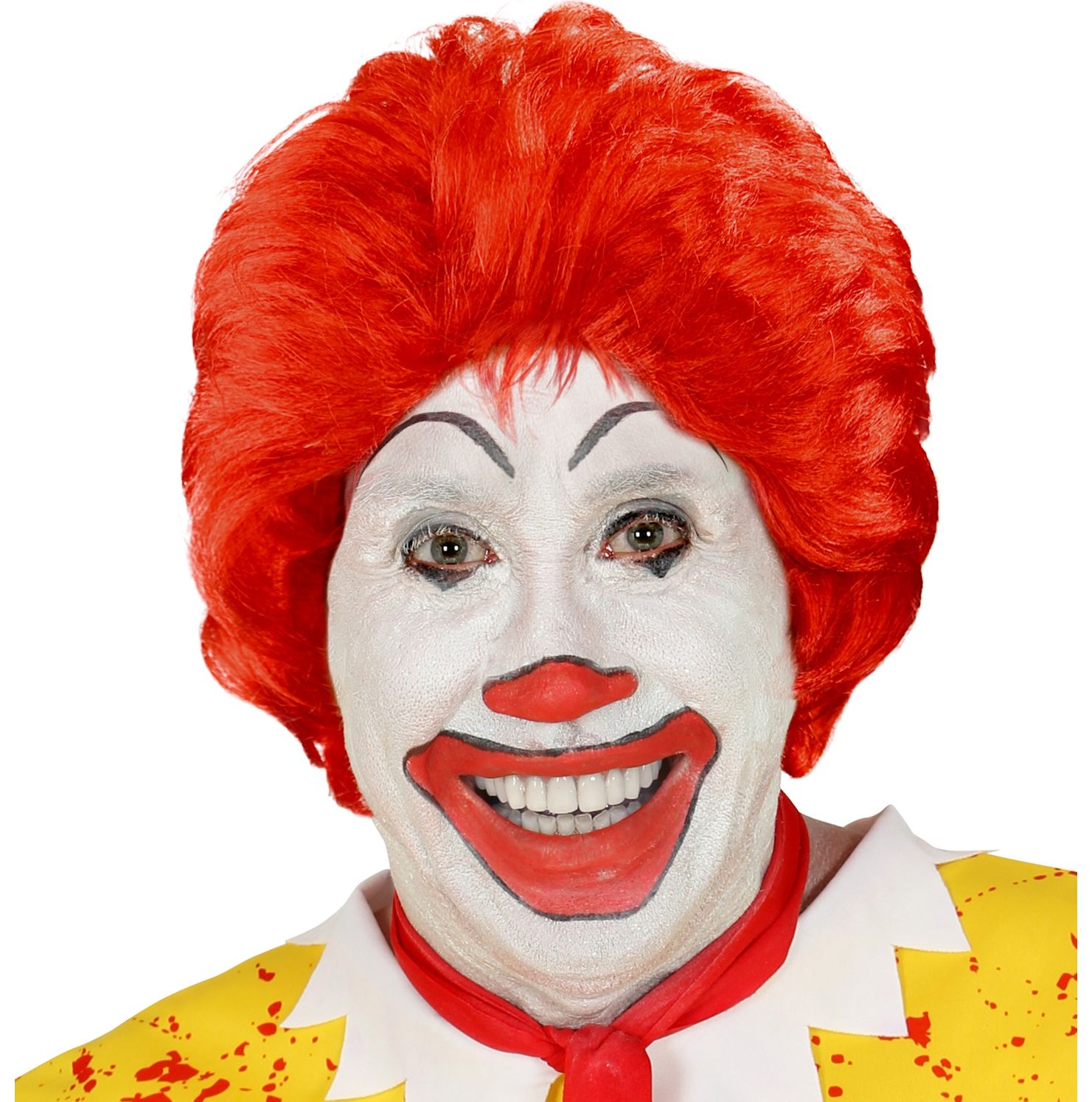 Pruik Ronald Mcdonald rood