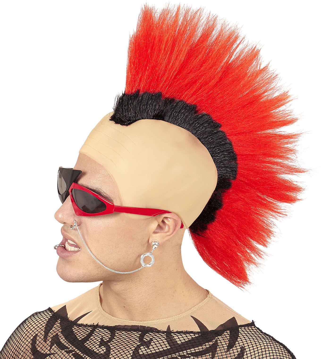 Punk hanenkam rood