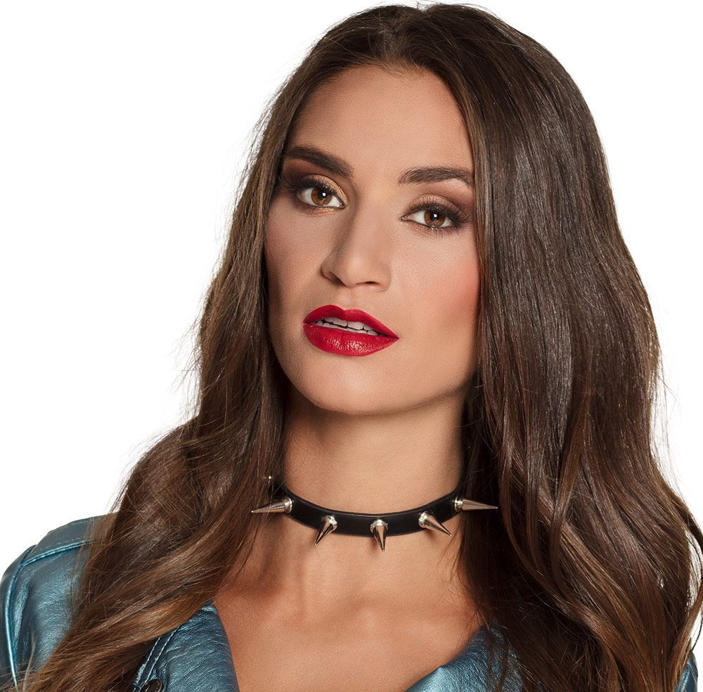 Punker choker met spikes