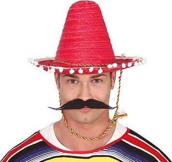 Puntige sombrero rood