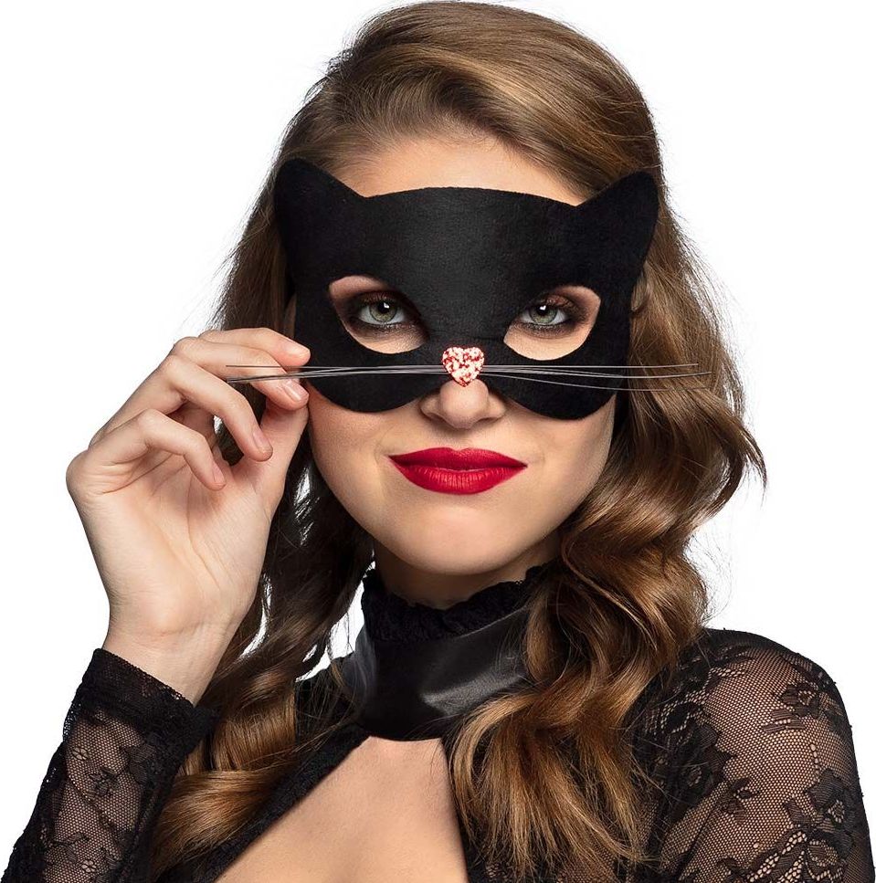 Pussycat oogmasker zwart